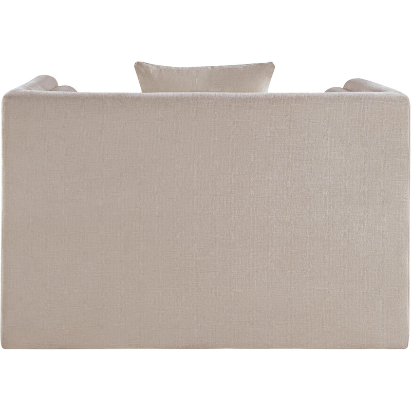 Meridian Everett Beige Chenille Fabric Chair IMAGE 5