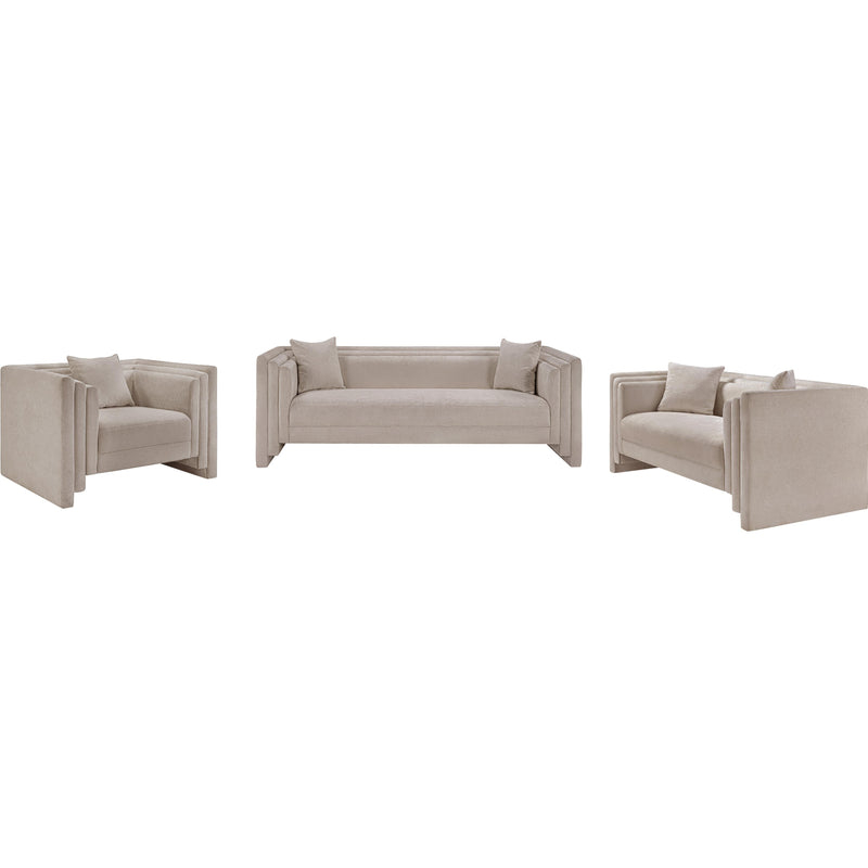 Meridian Everett Beige Chenille Fabric Chair IMAGE 8