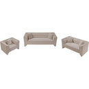 Meridian Everett Beige Chenille Fabric Loveseat IMAGE 10