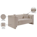 Meridian Everett Beige Chenille Fabric Loveseat IMAGE 13