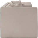 Meridian Everett Beige Chenille Fabric Loveseat IMAGE 4