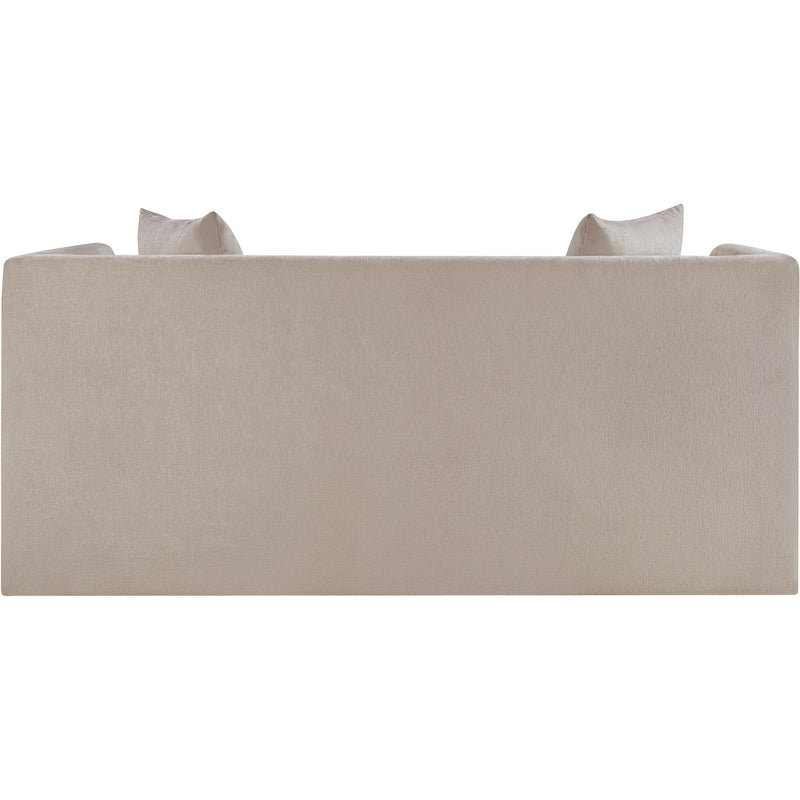 Meridian Everett Beige Chenille Fabric Loveseat IMAGE 5