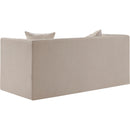 Meridian Everett Beige Chenille Fabric Loveseat IMAGE 7