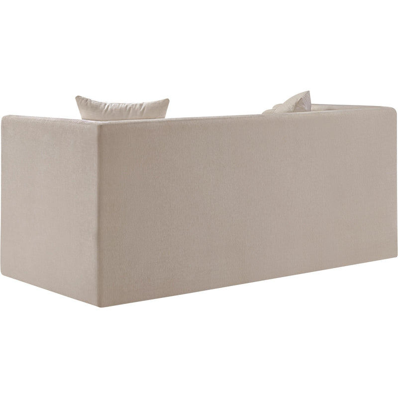 Meridian Everett Beige Chenille Fabric Loveseat IMAGE 7