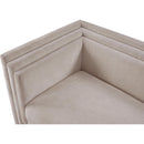 Meridian Everett Beige Chenille Fabric Loveseat IMAGE 8