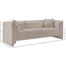 Meridian Everett Beige Chenille Fabric Sofa IMAGE 13