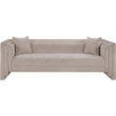 Meridian Everett Beige Chenille Fabric Sofa IMAGE 3