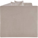 Meridian Everett Beige Chenille Fabric Sofa IMAGE 4