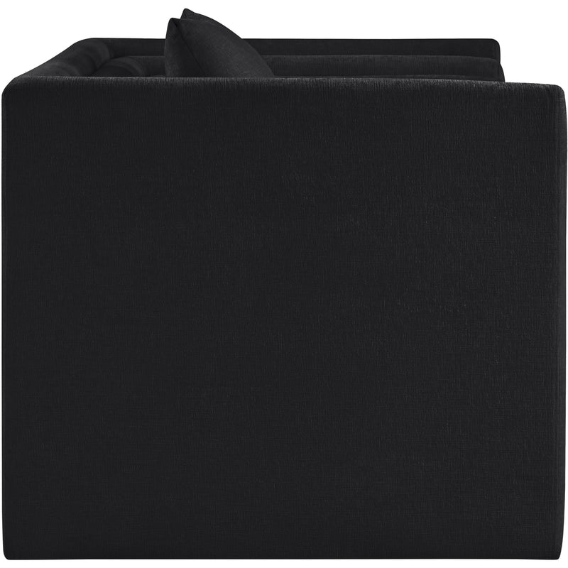 Meridian Everett Black Chenille Fabric Chair IMAGE 4