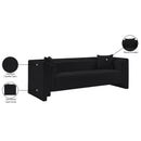 Meridian Everett Black Chenille Fabric Sofa IMAGE 14