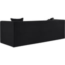 Meridian Everett Black Chenille Fabric Sofa IMAGE 7