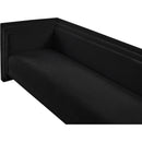 Meridian Everett Black Chenille Fabric Sofa IMAGE 8
