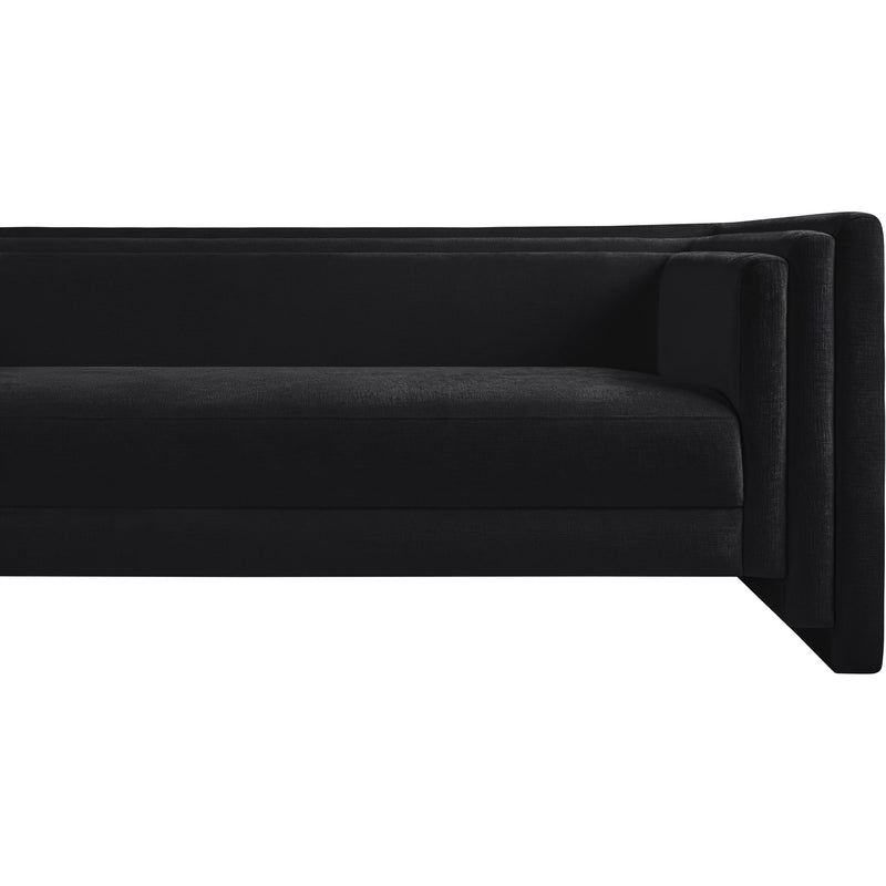 Meridian Everett Black Chenille Fabric Sofa IMAGE 9