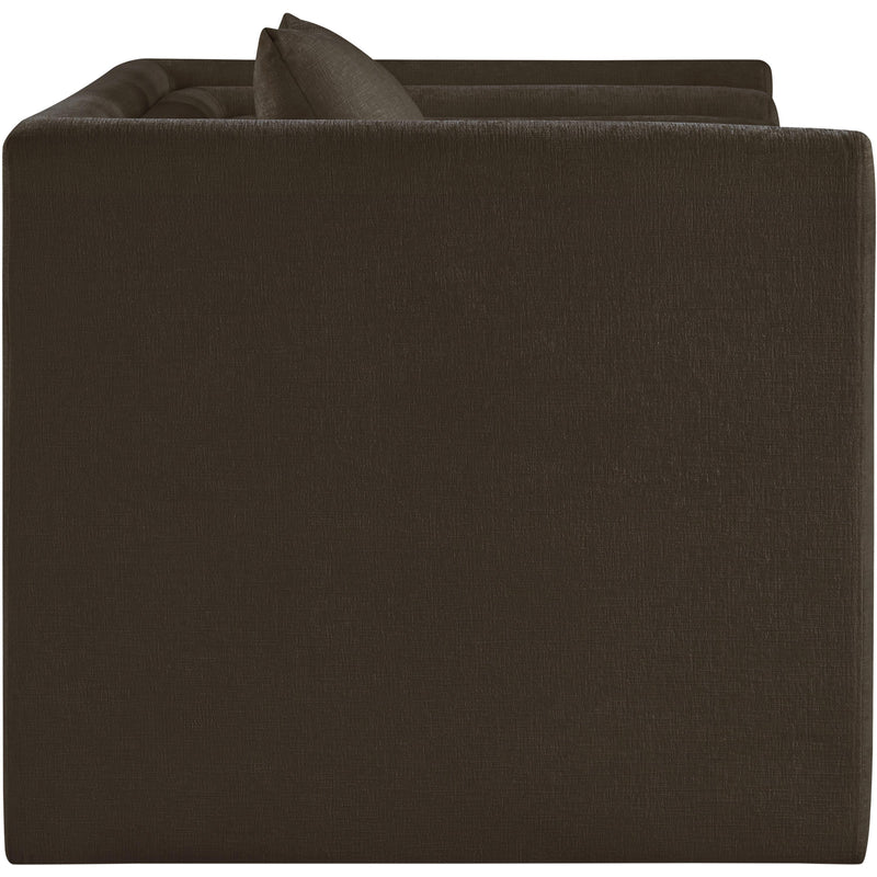 Meridian Everett Brown Chenille Fabric Chair IMAGE 4