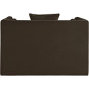 Meridian Everett Brown Chenille Fabric Chair IMAGE 5