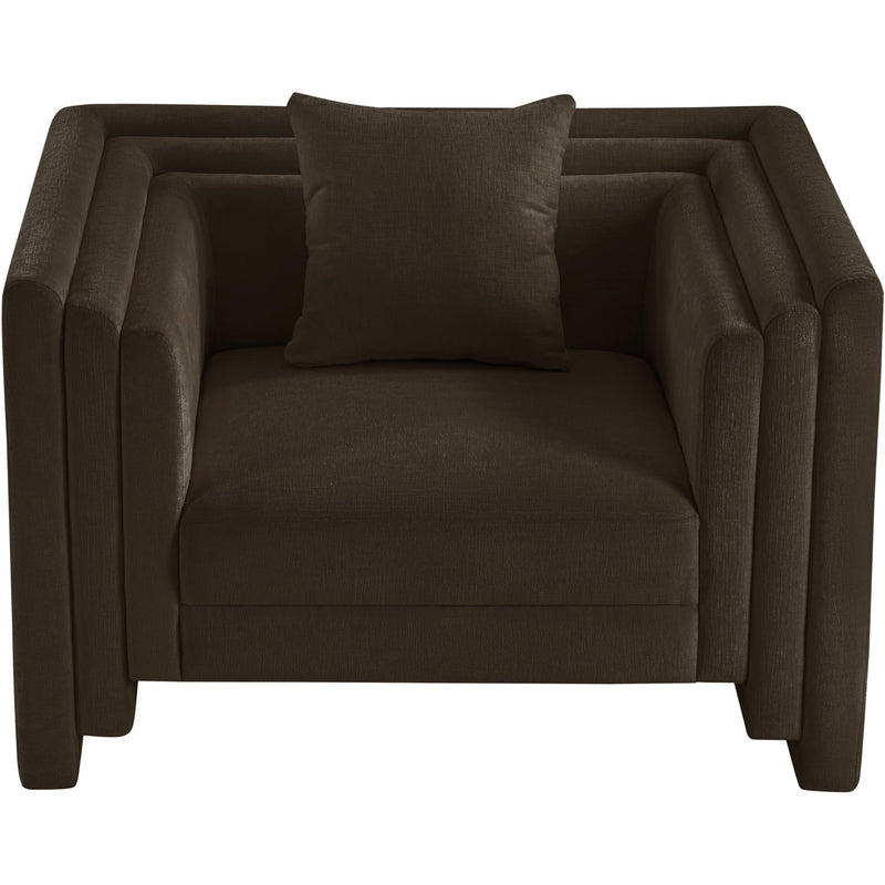 Meridian Everett Brown Chenille Fabric Chair IMAGE 6