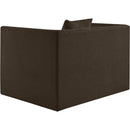 Meridian Everett Brown Chenille Fabric Chair IMAGE 7