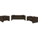 Meridian Everett Brown Chenille Fabric Chair IMAGE 8