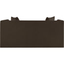 Meridian Everett Brown Chenille Fabric Loveseat IMAGE 5