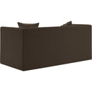 Meridian Everett Brown Chenille Fabric Loveseat IMAGE 7