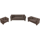  Meridian Everett 88.5" Brown Chenille Fabric Upholstered Sofa IMAGE 16