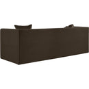 Meridian Everett Brown Chenille Fabric Sofa IMAGE 7