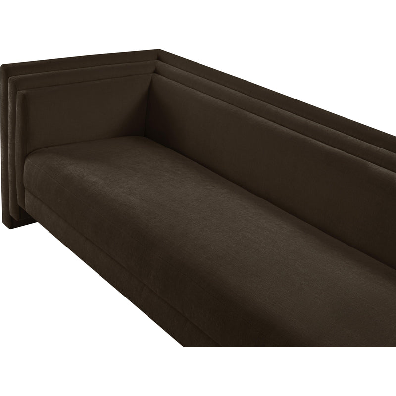 Meridian Everett Brown Chenille Fabric Sofa IMAGE 8