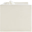 Meridian Everett Cream Chenille Fabric Chair IMAGE 4