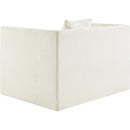 Meridian Everett Cream Chenille Fabric Chair IMAGE 7