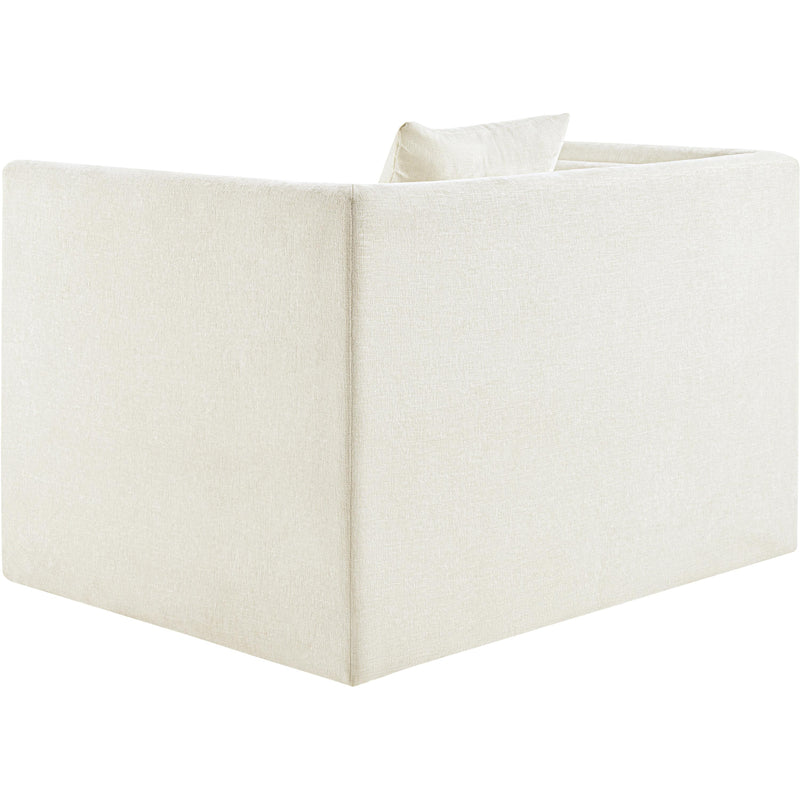 Meridian Everett Cream Chenille Fabric Chair IMAGE 7