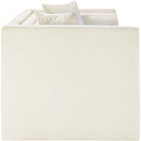 Meridian Everett Cream Chenille Fabric Loveseat IMAGE 4