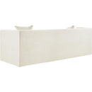 Meridian Everett Cream Chenille Fabric Sofa IMAGE 7