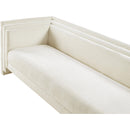 Meridian Everett Cream Chenille Fabric Sofa IMAGE 8