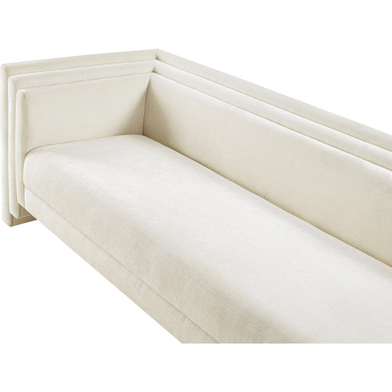 Meridian Everett Cream Chenille Fabric Sofa IMAGE 8