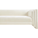 Meridian Everett Cream Chenille Fabric Sofa IMAGE 9