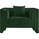 Meridian Everett Green Chenille Fabric Chair IMAGE 3