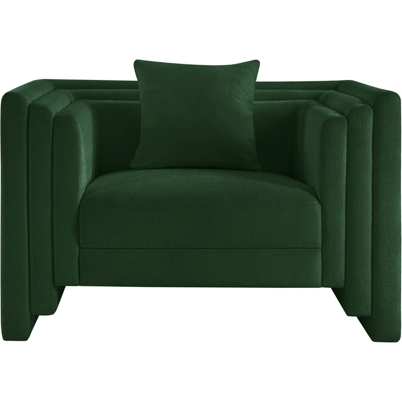Meridian Everett Green Chenille Fabric Chair IMAGE 3