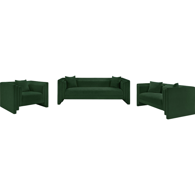Meridian Everett Green Chenille Fabric Chair IMAGE 8