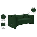 Meridian Everett Green Chenille Fabric Loveseat IMAGE 13