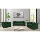 Meridian Everett Green Chenille Fabric Loveseat IMAGE 14