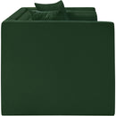 Meridian Everett Green Chenille Fabric Loveseat IMAGE 4