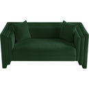 Meridian Everett Green Chenille Fabric Loveseat IMAGE 6