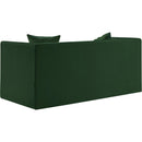 Meridian Everett Green Chenille Fabric Loveseat IMAGE 7