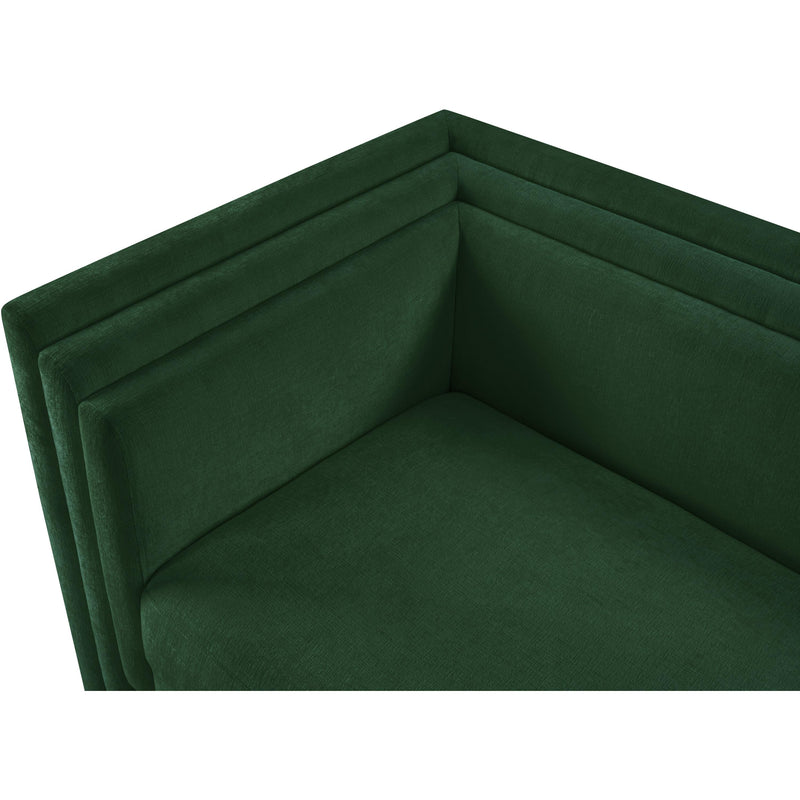 Meridian Everett Green Chenille Fabric Loveseat IMAGE 8