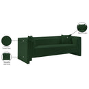 Meridian Everett Green Chenille Fabric Sofa IMAGE 14