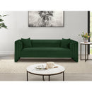 Meridian Everett Green Chenille Fabric Sofa IMAGE 2