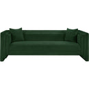 Meridian Everett Green Chenille Fabric Sofa IMAGE 3