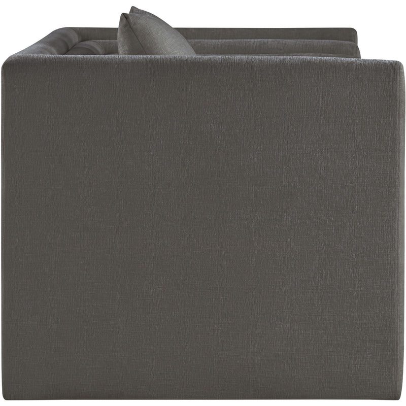 Meridian Everett Grey Chenille Fabric Chair IMAGE 4