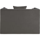 Meridian Everett Grey Chenille Fabric Chair IMAGE 5