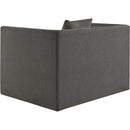 Meridian Everett Grey Chenille Fabric Chair IMAGE 7